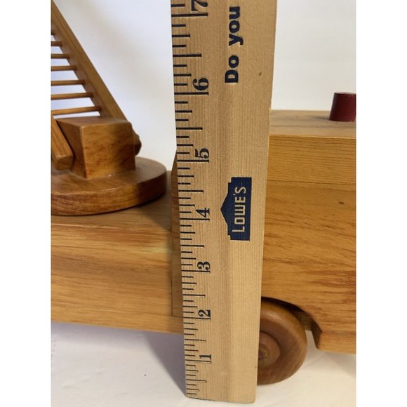 Vintage handmade Wood Firetruck Engine Toy SIGNED DATED - Picture 10 of 16